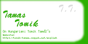 tamas tomik business card